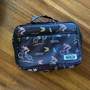 Black Cycling Print Lunch Box